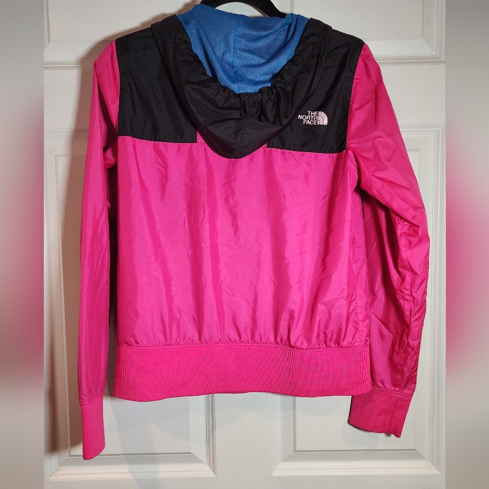 The North Face Women's Bluewind Pink Black Zip Up Lightweight Jacket M - Picture 5 of 5